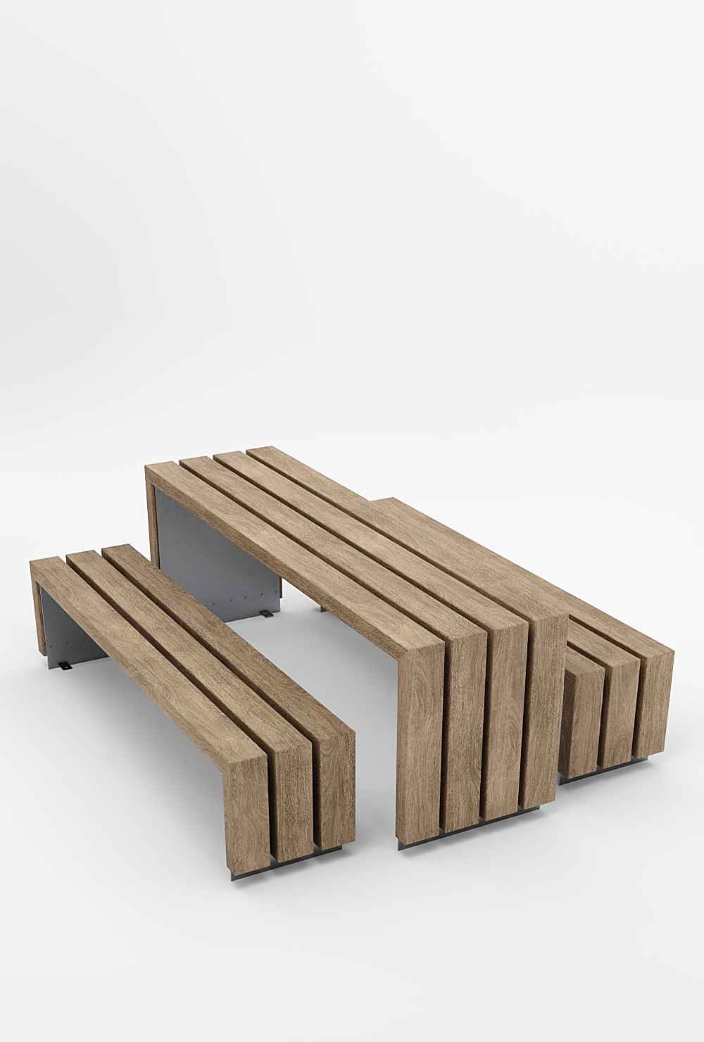 Bloc table in hardwood Factory Furniture