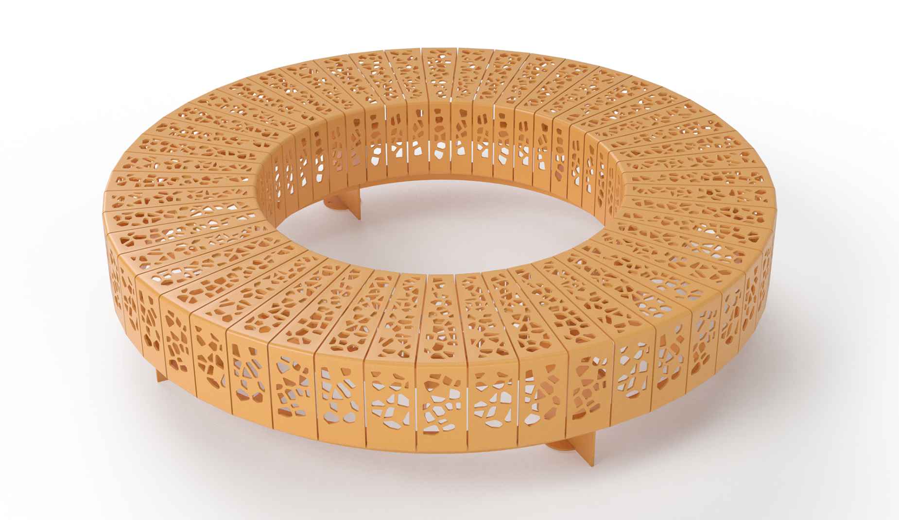 OSSO Radial bench in metal Factory Furniture