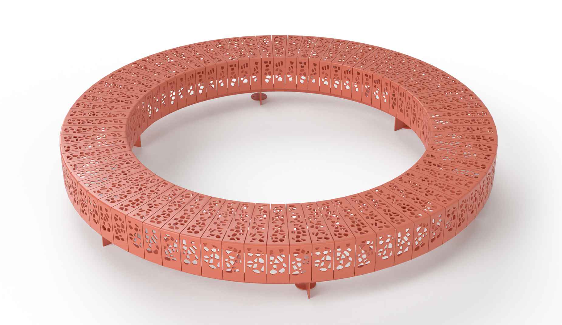 OSSO Radial bench in metal Factory Furniture