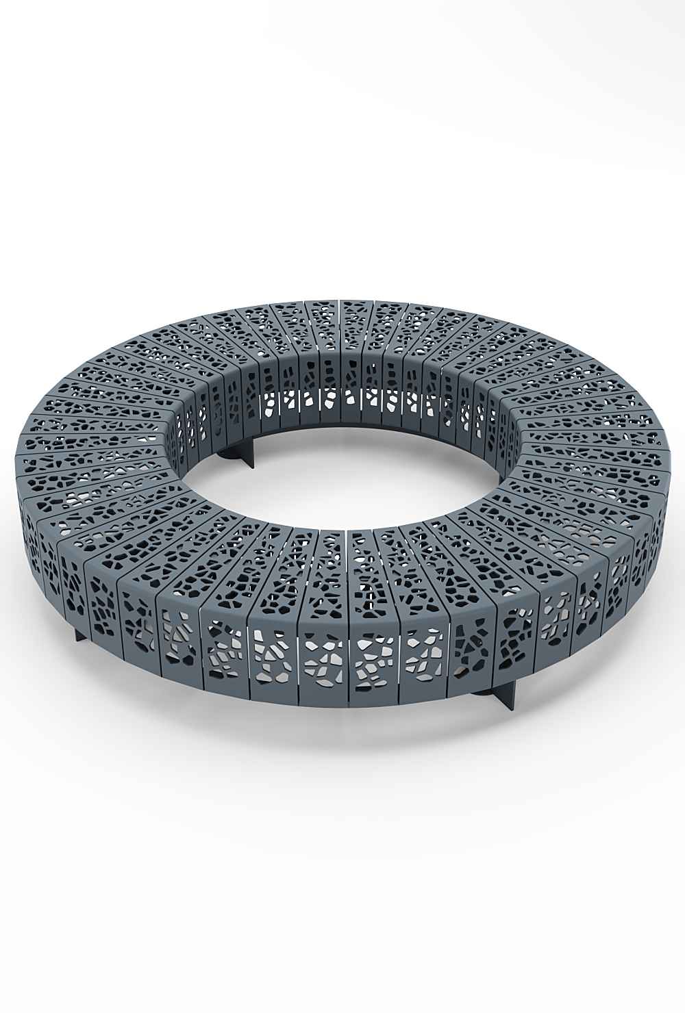 OSSO Radial bench in metal Factory Furniture