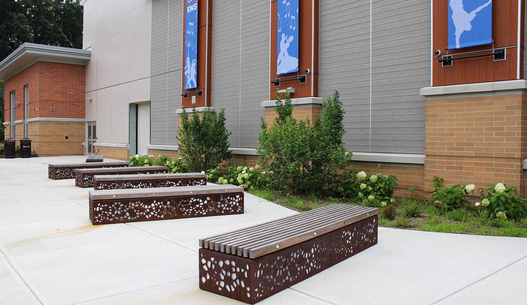 Soca Illuminated bench in hardwood Factory Furniture