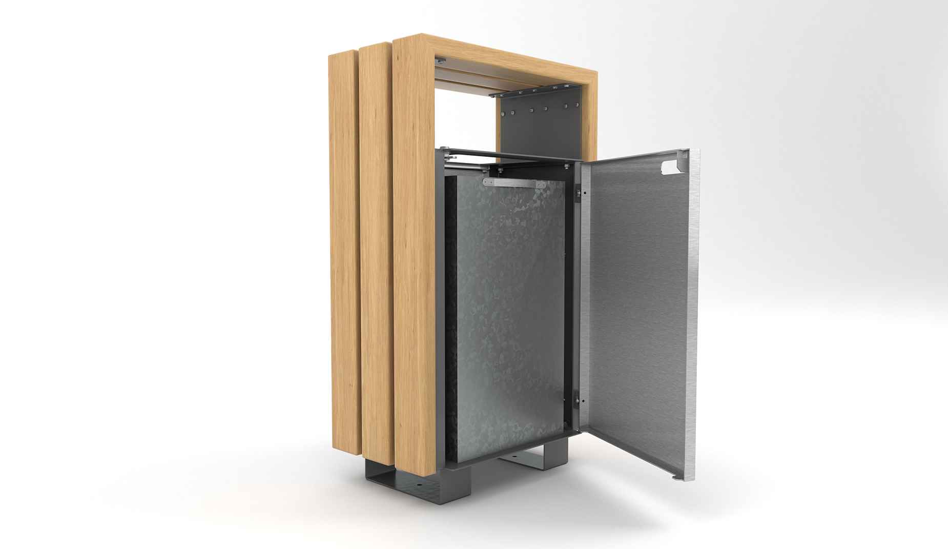 Bloc bin in hardwood Factory Furniture
