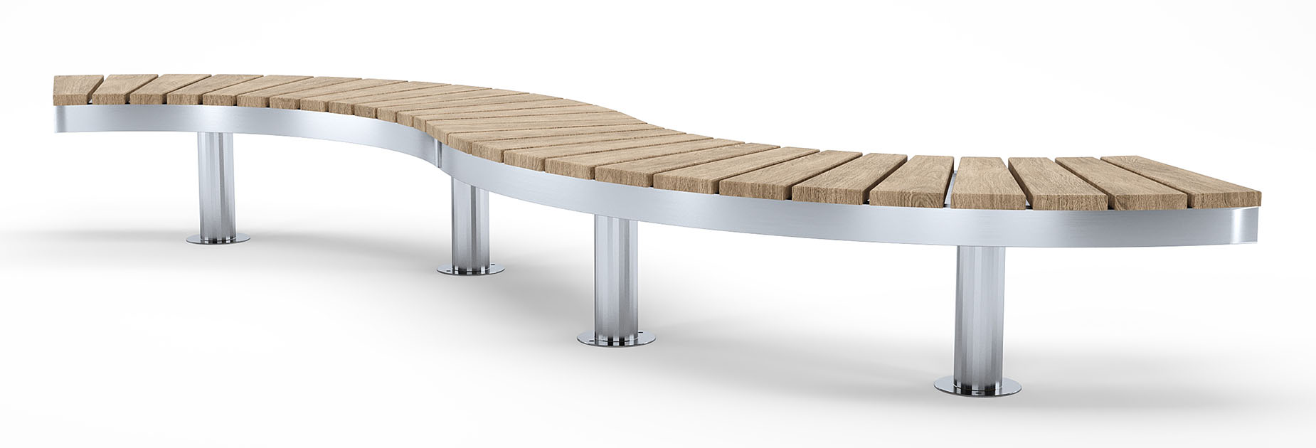 Chronos bench in hardwood Factory Furniture