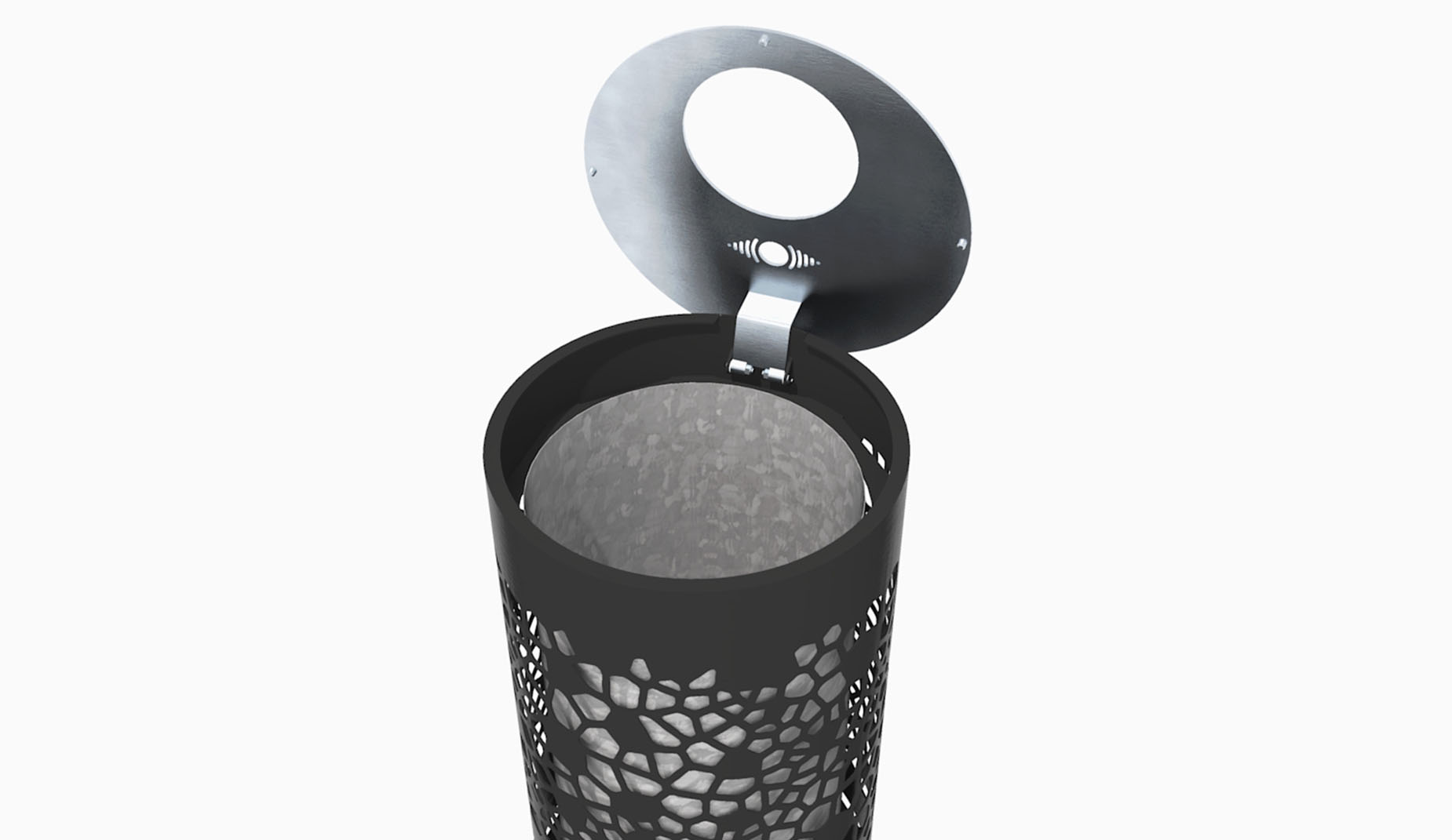 OSSO litter bin in steel Factory Furniture