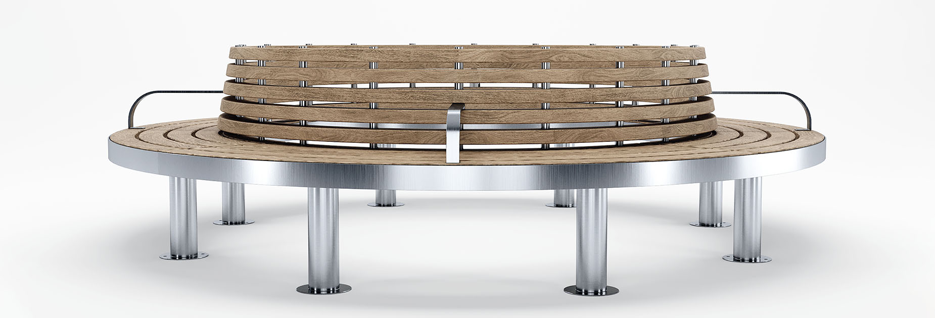 TREE Radial Seat in hardwood Factory Furniture
