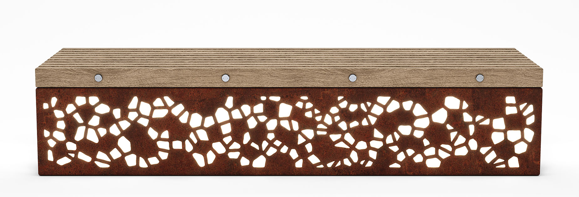 SOCA Illuminated bench in hardwood Factory Furniture