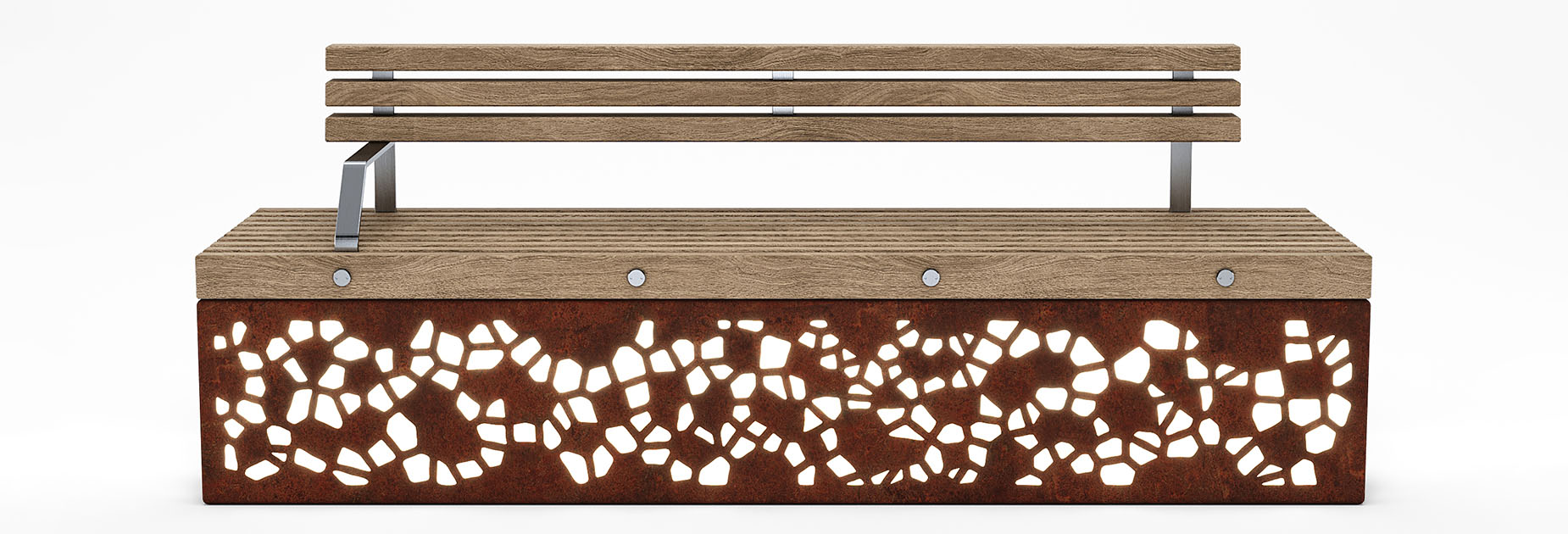 SOCA Illuminated seat in hardwood Factory Furniture