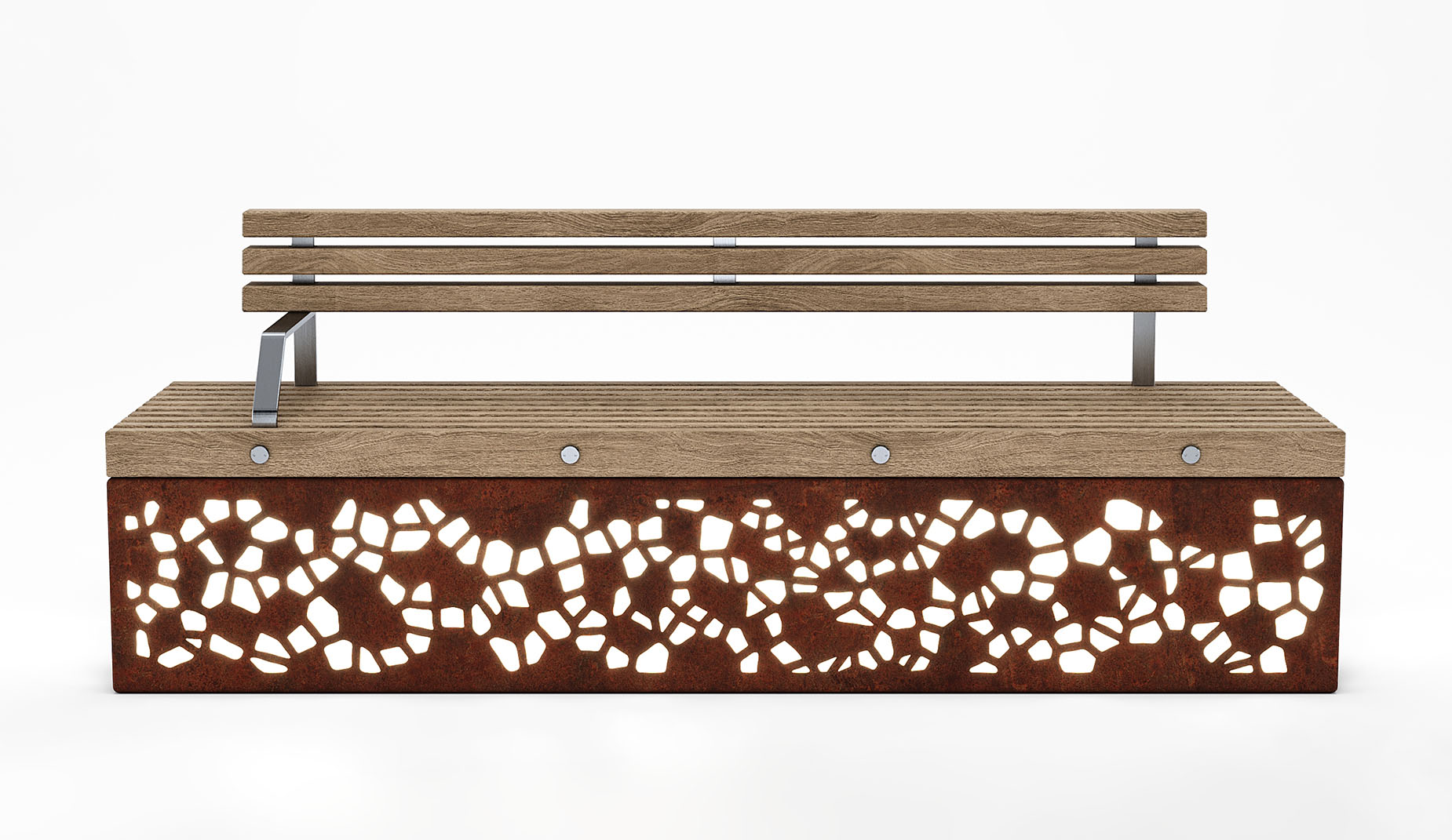 SOCA Illuminated seat in hardwood Factory Furniture