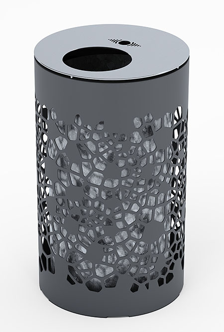 OSSO litter bin in steel Factory Furniture