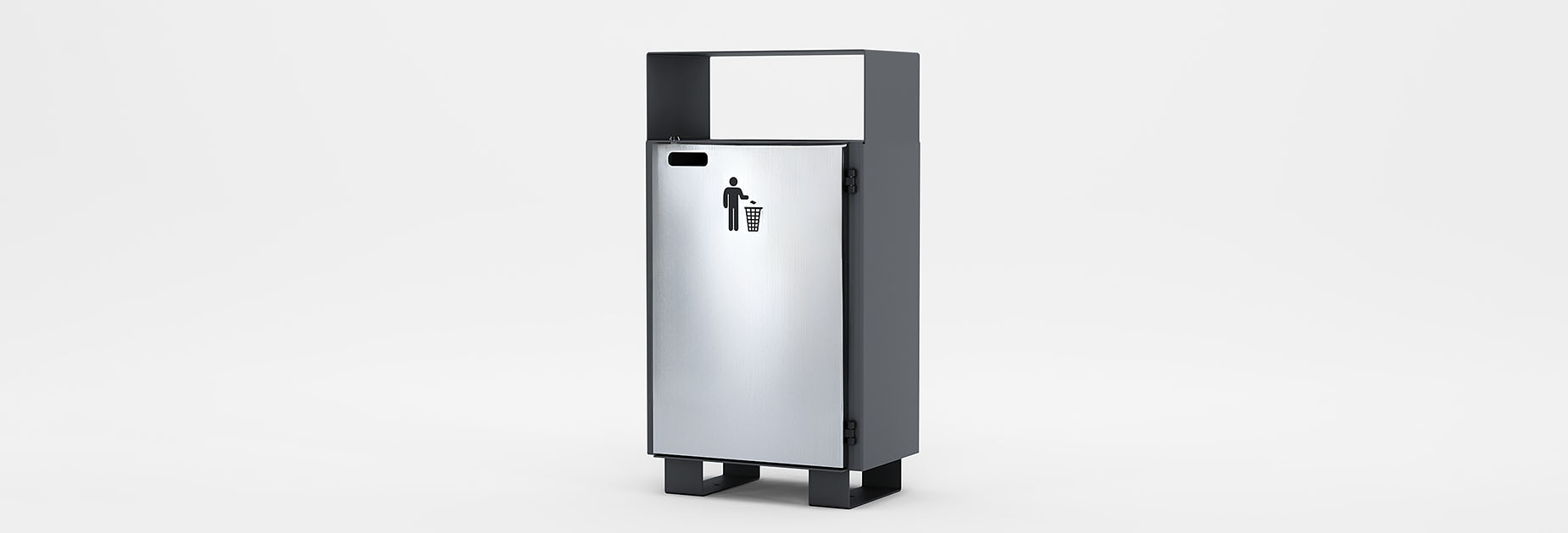 MURTON litter bin in steel Factory Furniture