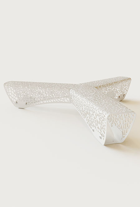 OSSO³ bench in metal Factory Furniture