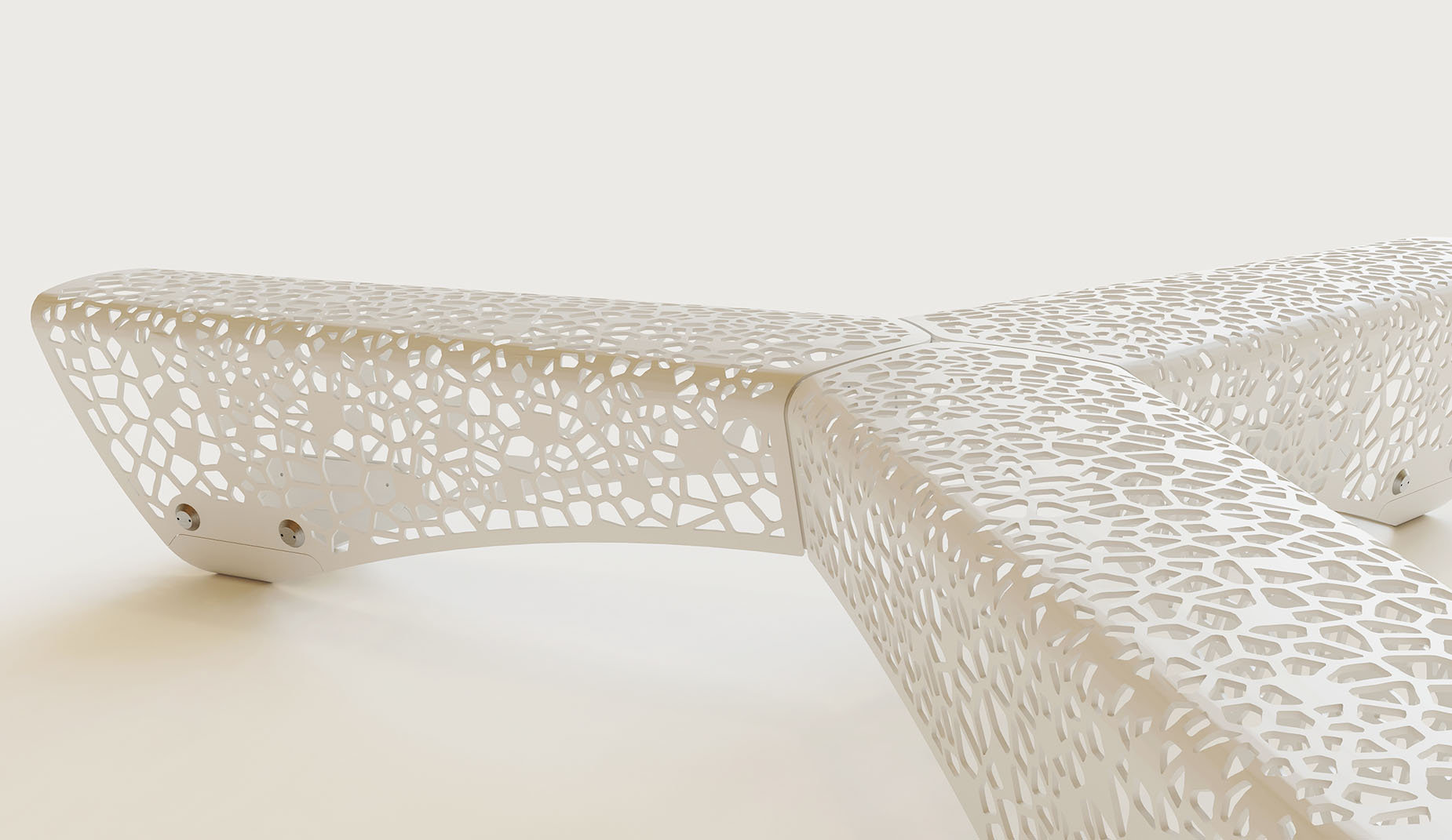 OSSO³ bench in metal Factory Furniture