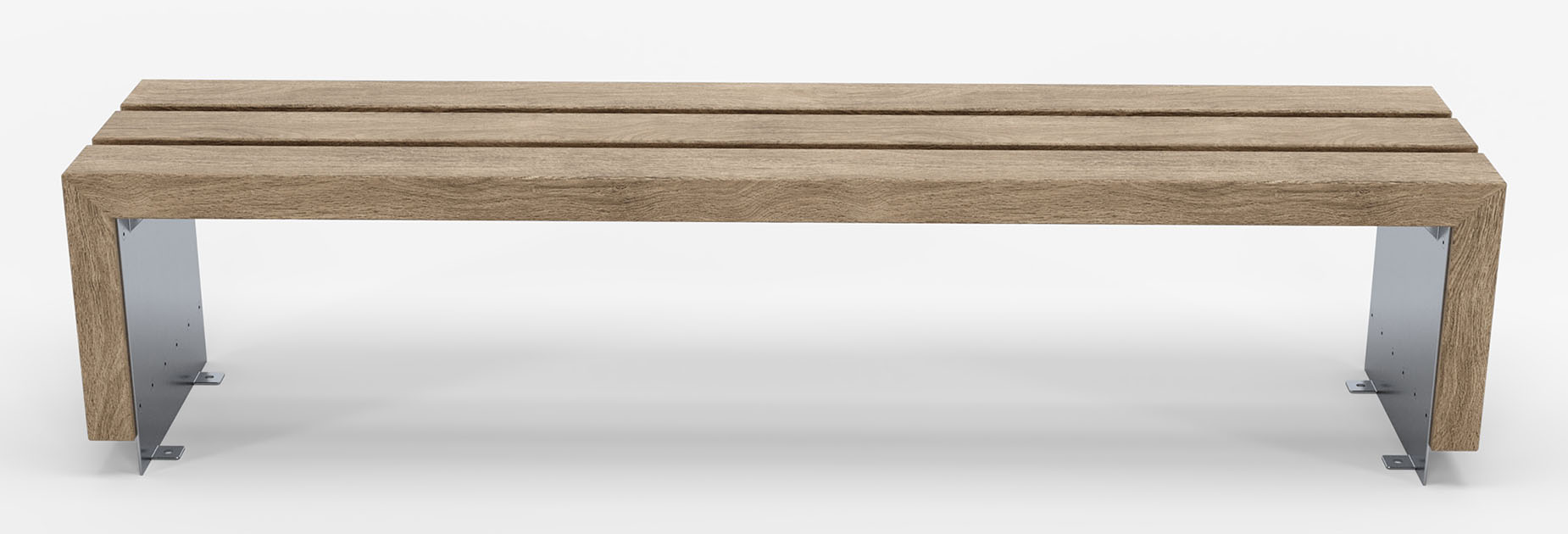 Bloc bench in hardwood Factory Furniture