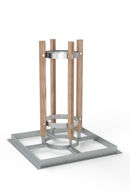 Chronos Tree Guard and Grille in hardwood Factory Furniture