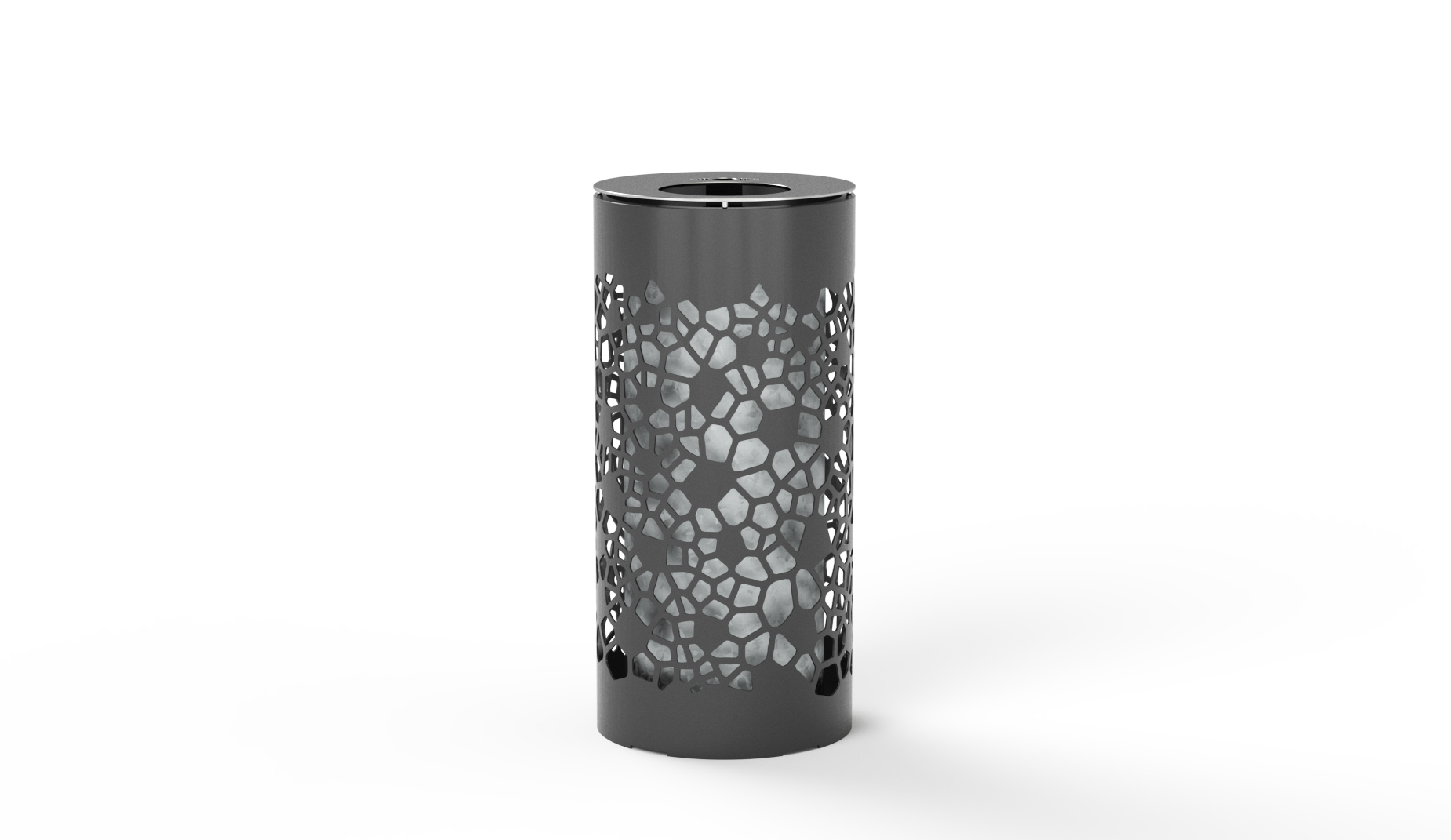 OSSO litter bin in steel Factory Furniture
