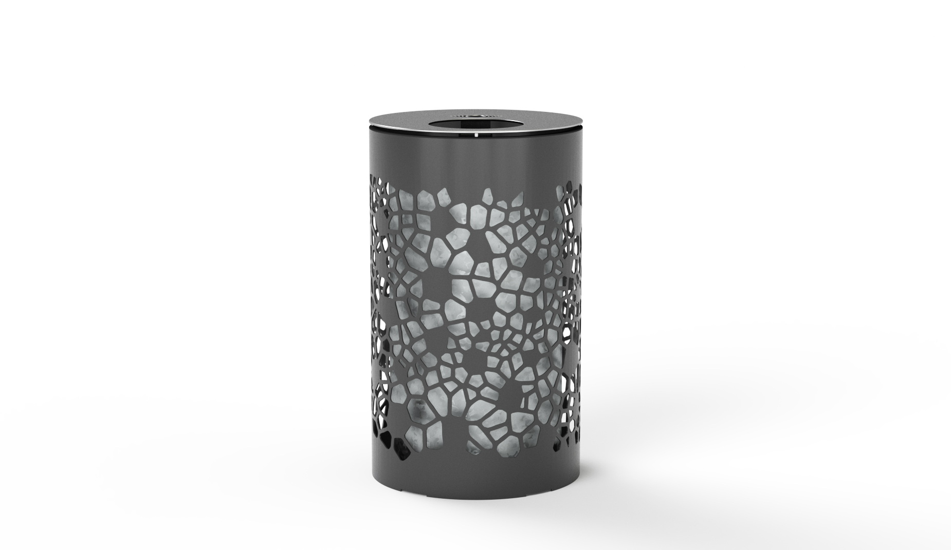 OSSO litter bin in steel Factory Furniture