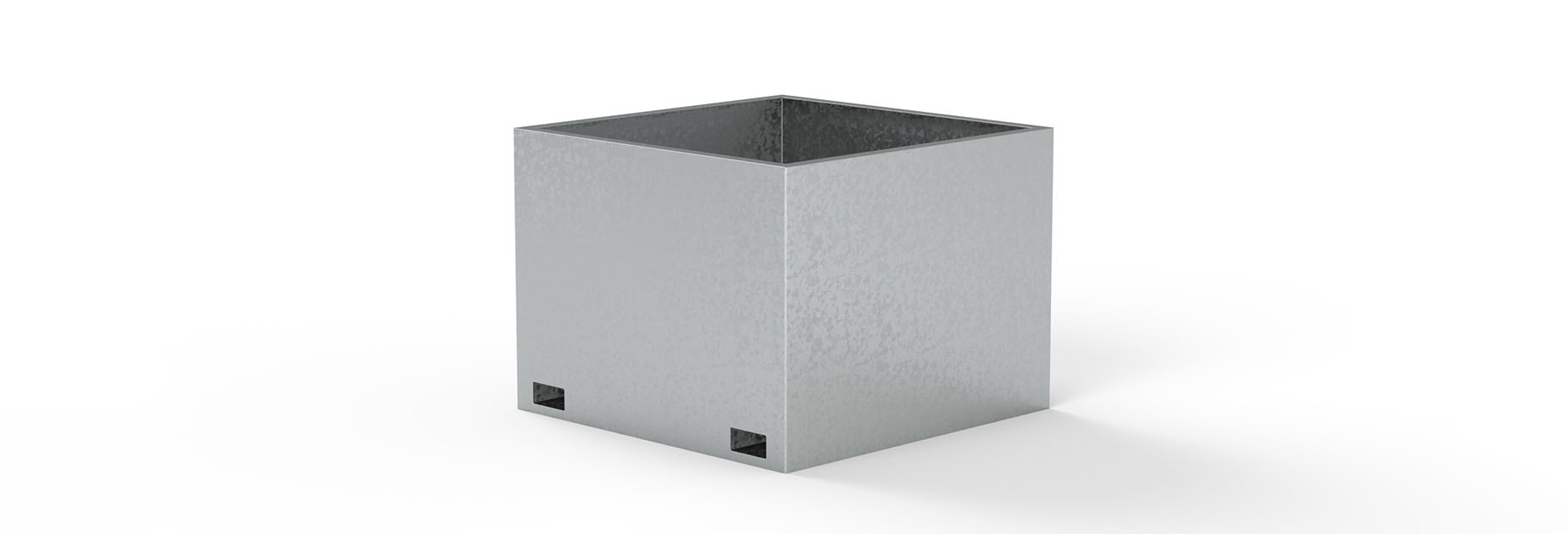 GALVANISED Square planter in steel Factory Furniture