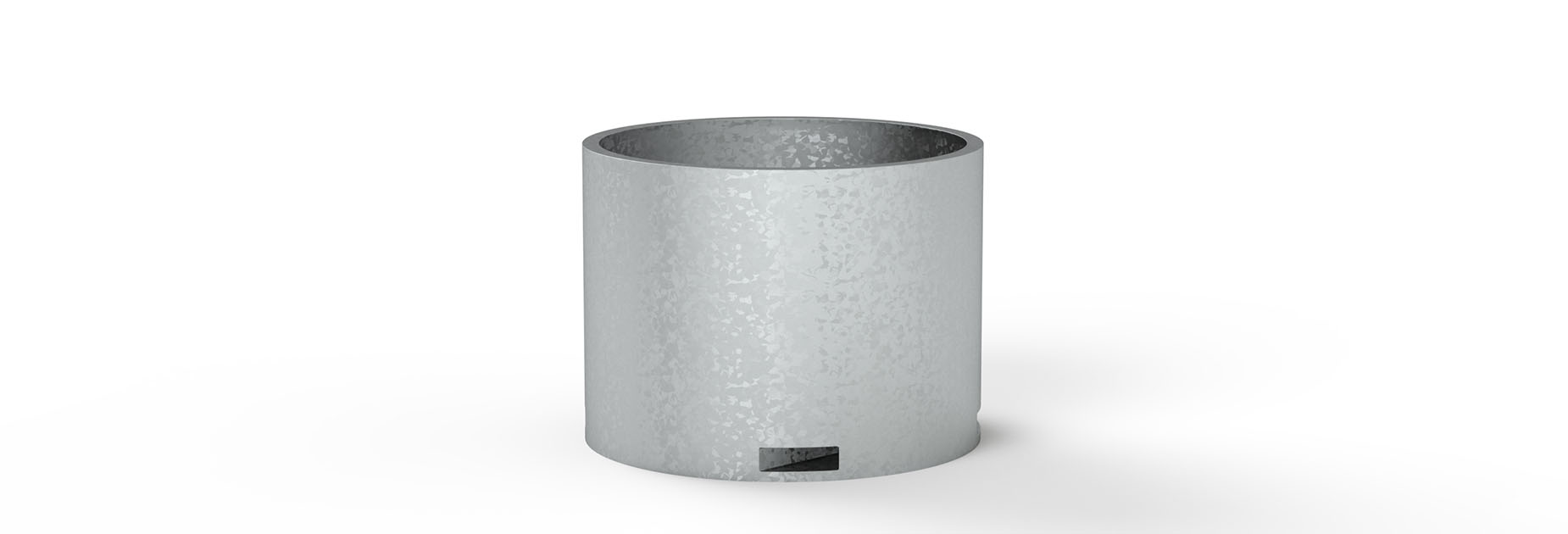 GALVANISED Round planter in steel Factory Furniture