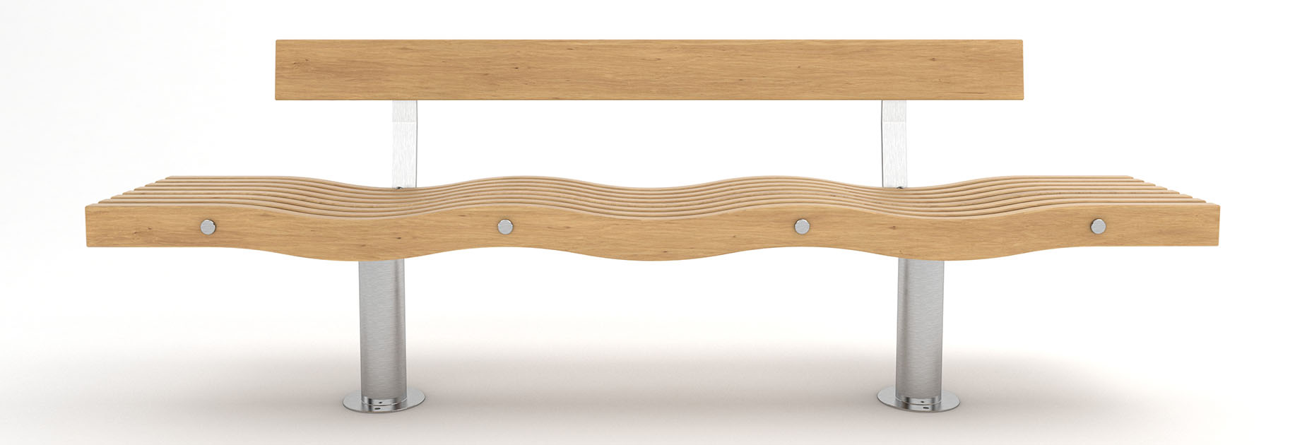 Serpentine seat in hardwood Factory Furniture