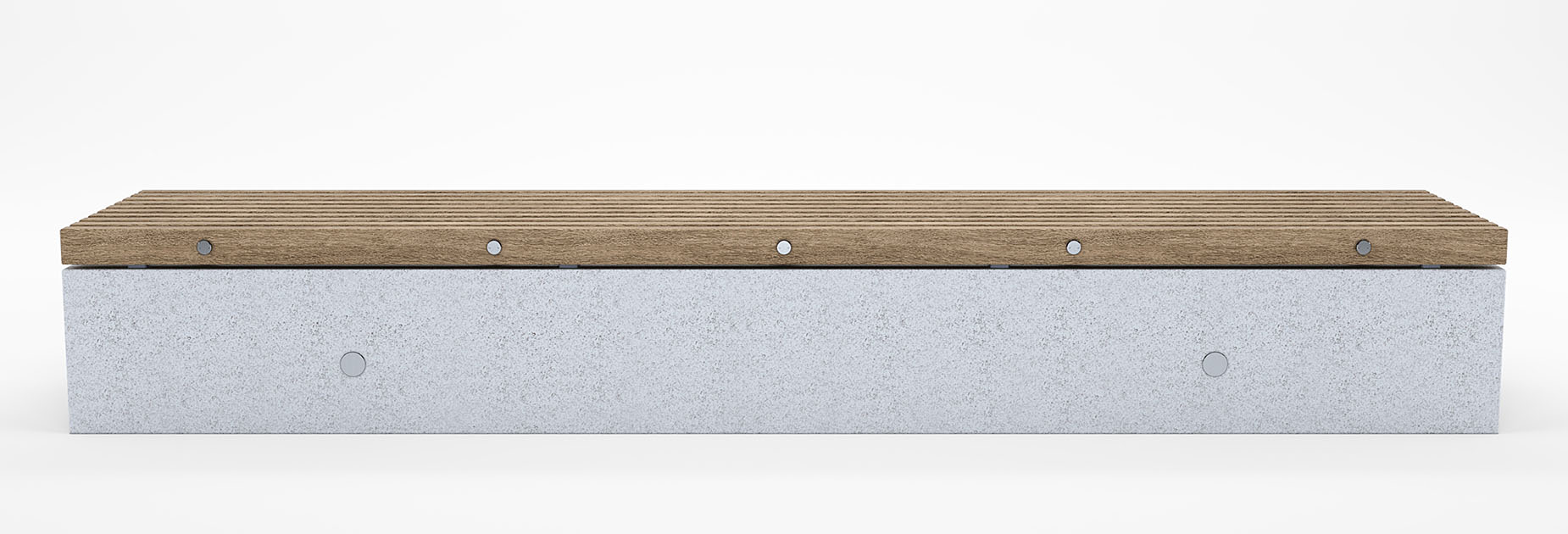 Soca Concrete Bench in hardwood Factory Furniture