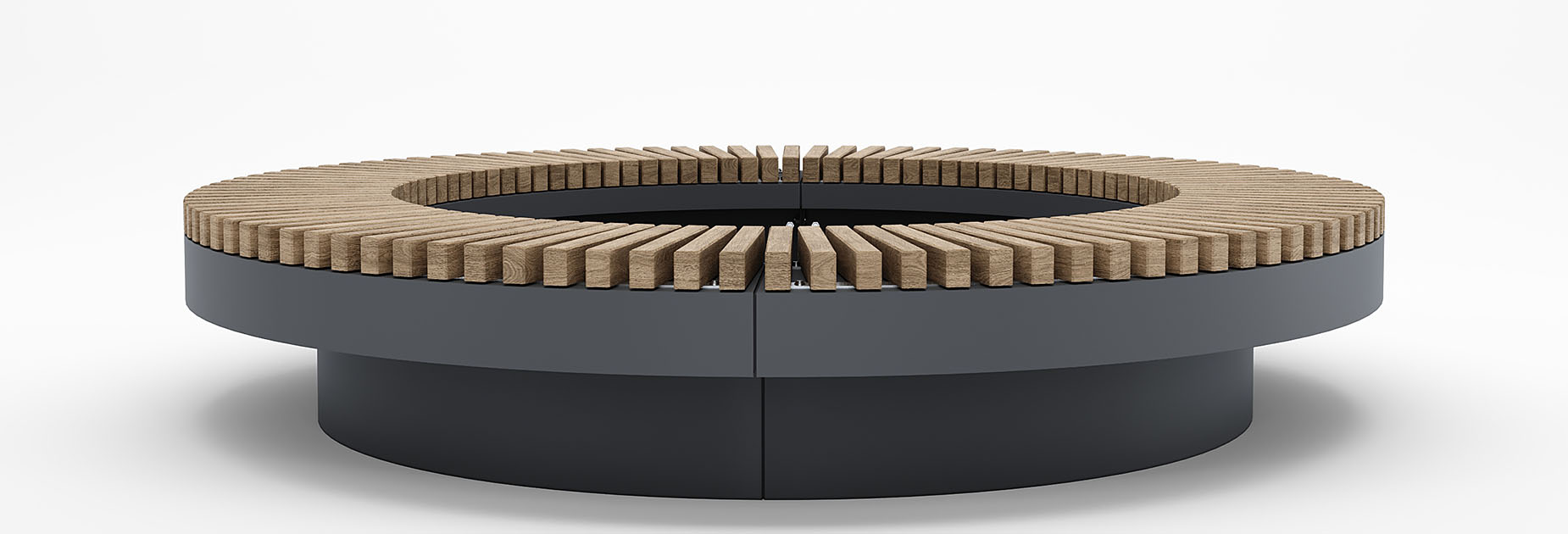 TOPHAT Planter Bench in hardwood Factory Furniture