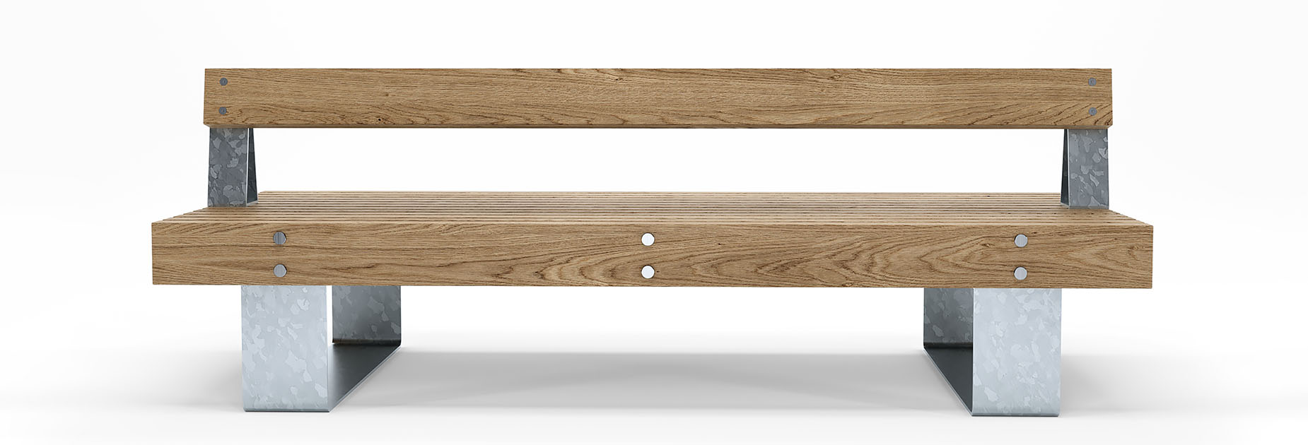 QUAY Double Seat in hardwood Factory Furniture