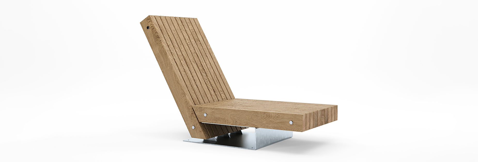 QUAY Lounger in hardwood Factory Furniture
