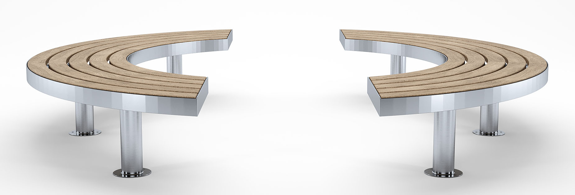 Tree Access Bench in hardwood Factory Furniture