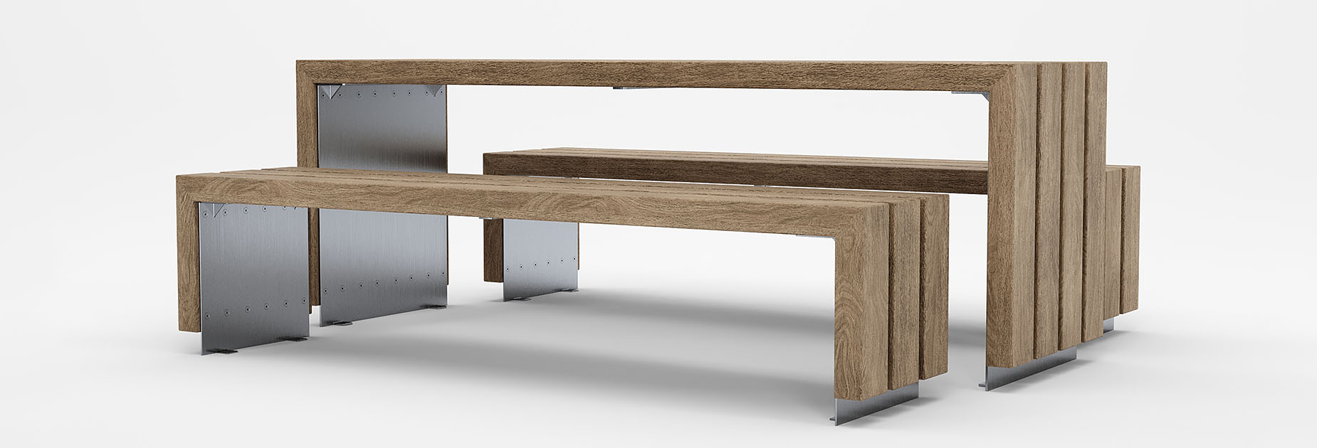 BLOC Table in hardwood Factory Furniture